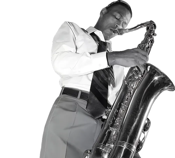 A saxophone player performing — keep your business running smoothly